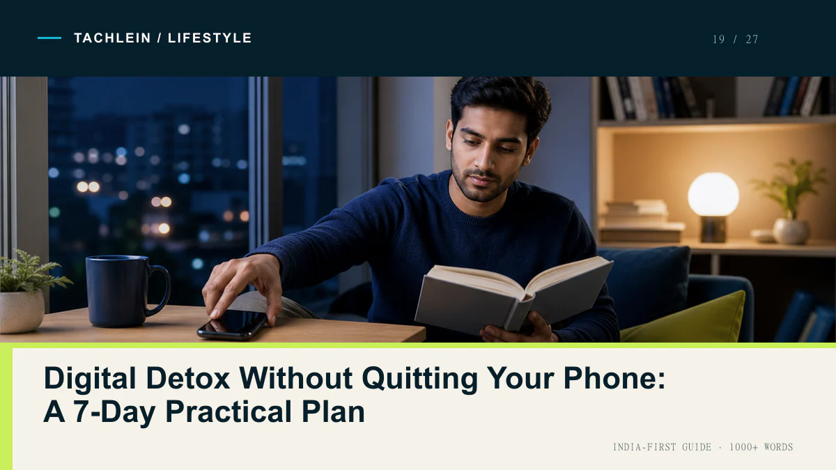 Digital Detox Without Quitting Your Phone: A 7-Day Practical Plan — Tachlein Lifestyle guide for India